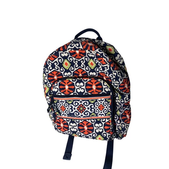 Vera Bradley Quilted Backpack With Colorful Pattern & Multiple Pockets Adjustabl - Picture 1 of 9